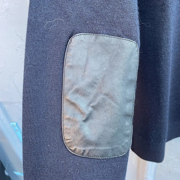 John Varvatos LUXE Navy Wool Hoodie Sweater, size XXL - Picture 4 of 8